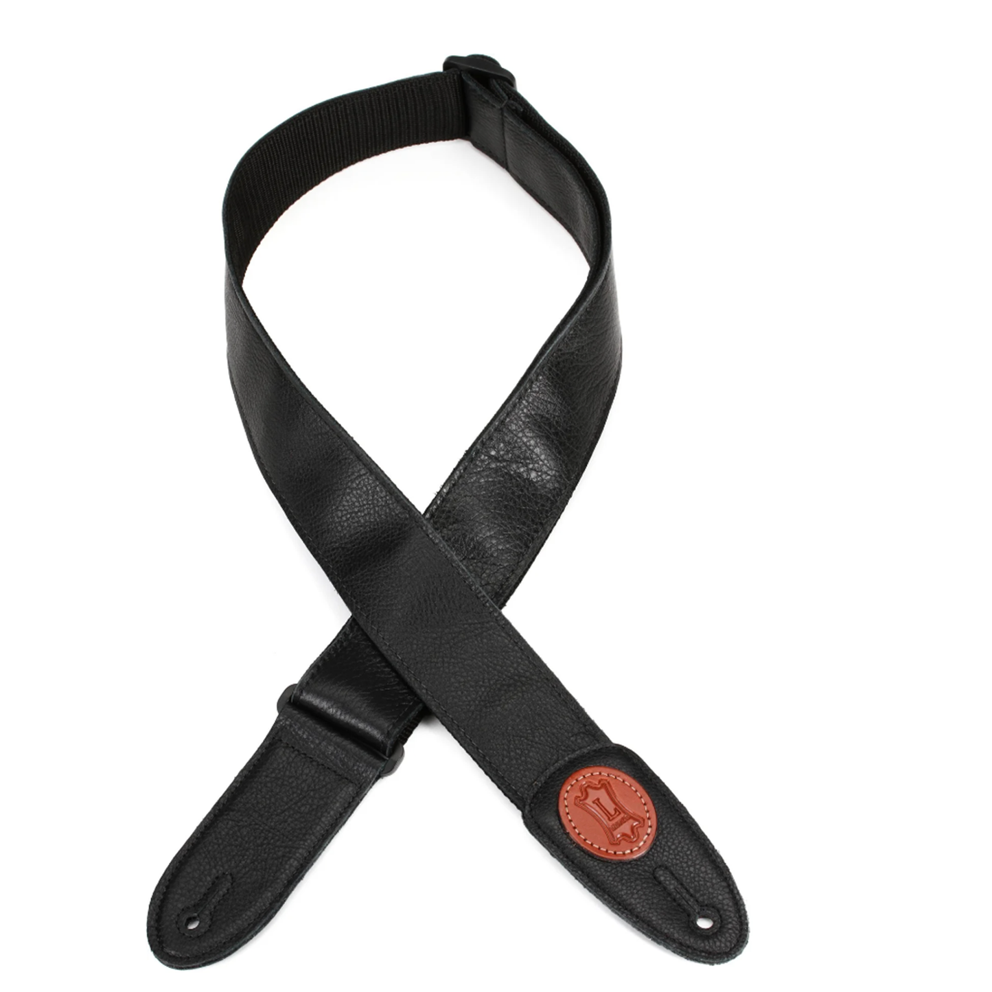 Levy's Leathers - MSS7GP-BLK - 2" Wide Black Garment Leather Guitar Strap