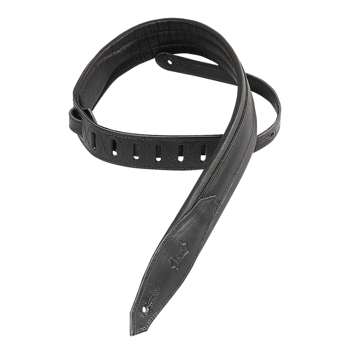 Levy's Leathers - MSS80-BLK - 2" Wide Black Veg-tan Guitar Strap