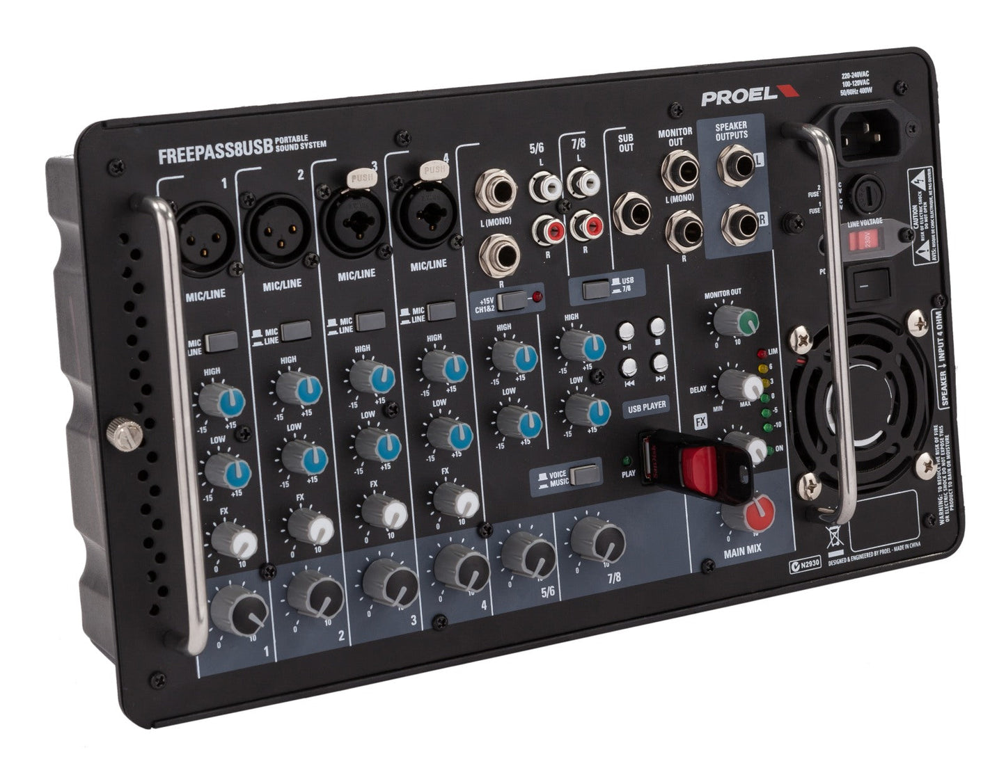 Proel FREEPASS8USB FREE Series All-In-One Portable Sound System