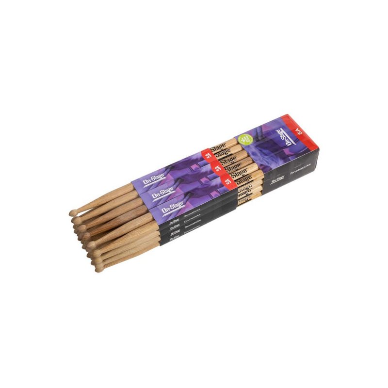 Hickory Drum Sticks (5A, Wood Tip, 12pr)