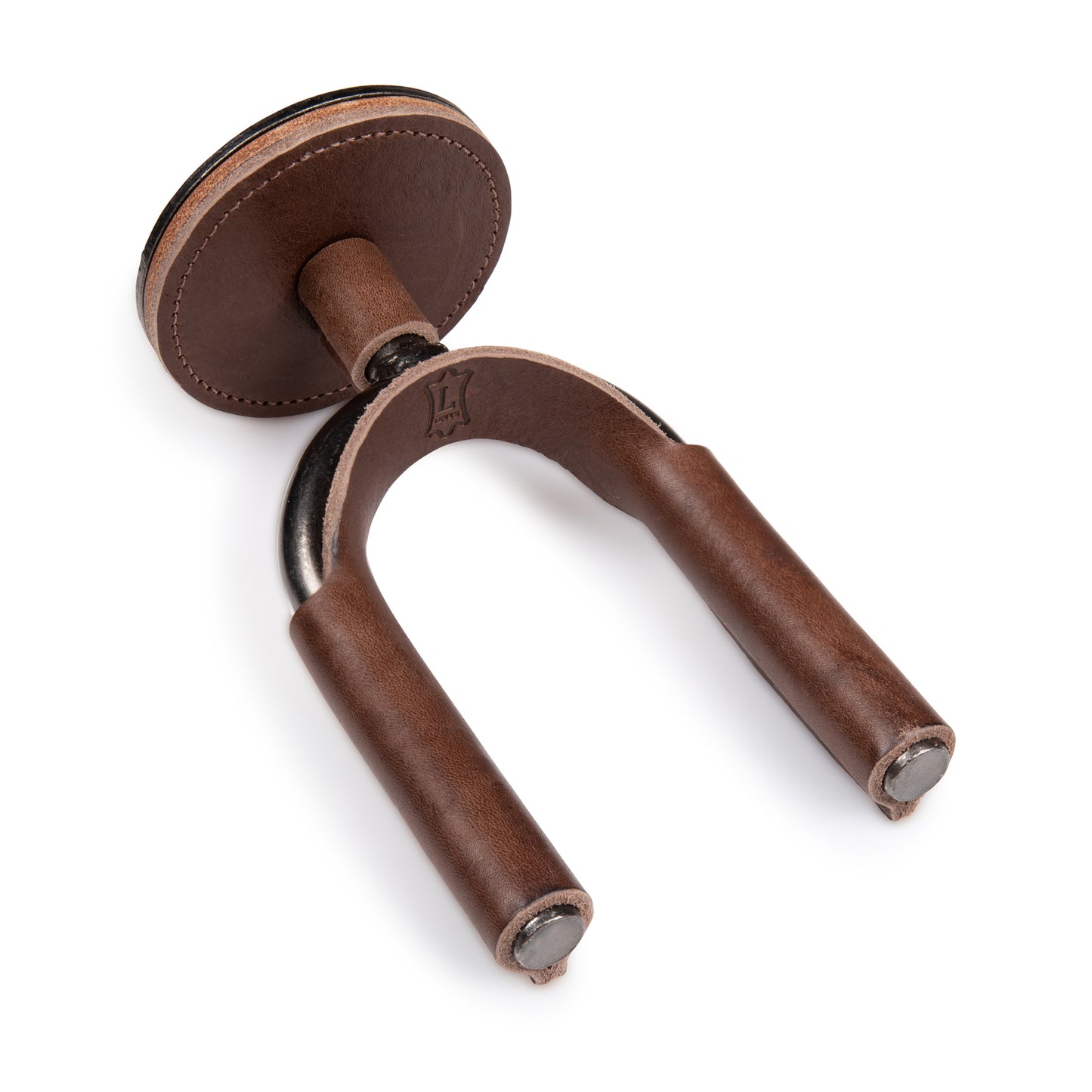 Smoke Forged Guitar Hanger w/ Brown Leather