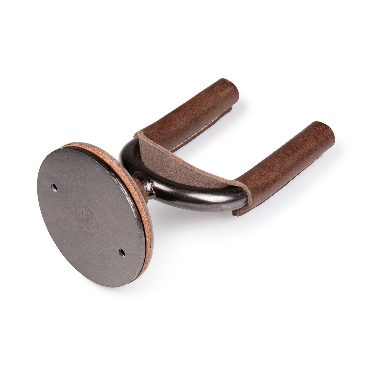Smoke Forged Guitar Hanger w/ Brown Leather