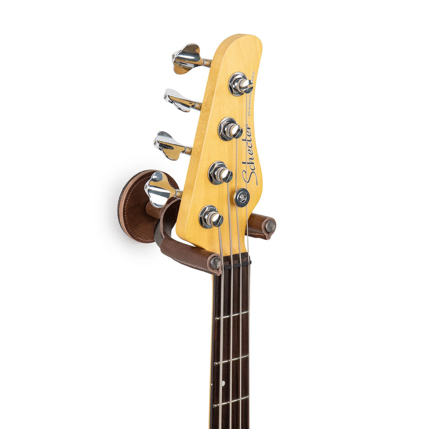 Smoke Forged Guitar Hanger w/ Brown Leather