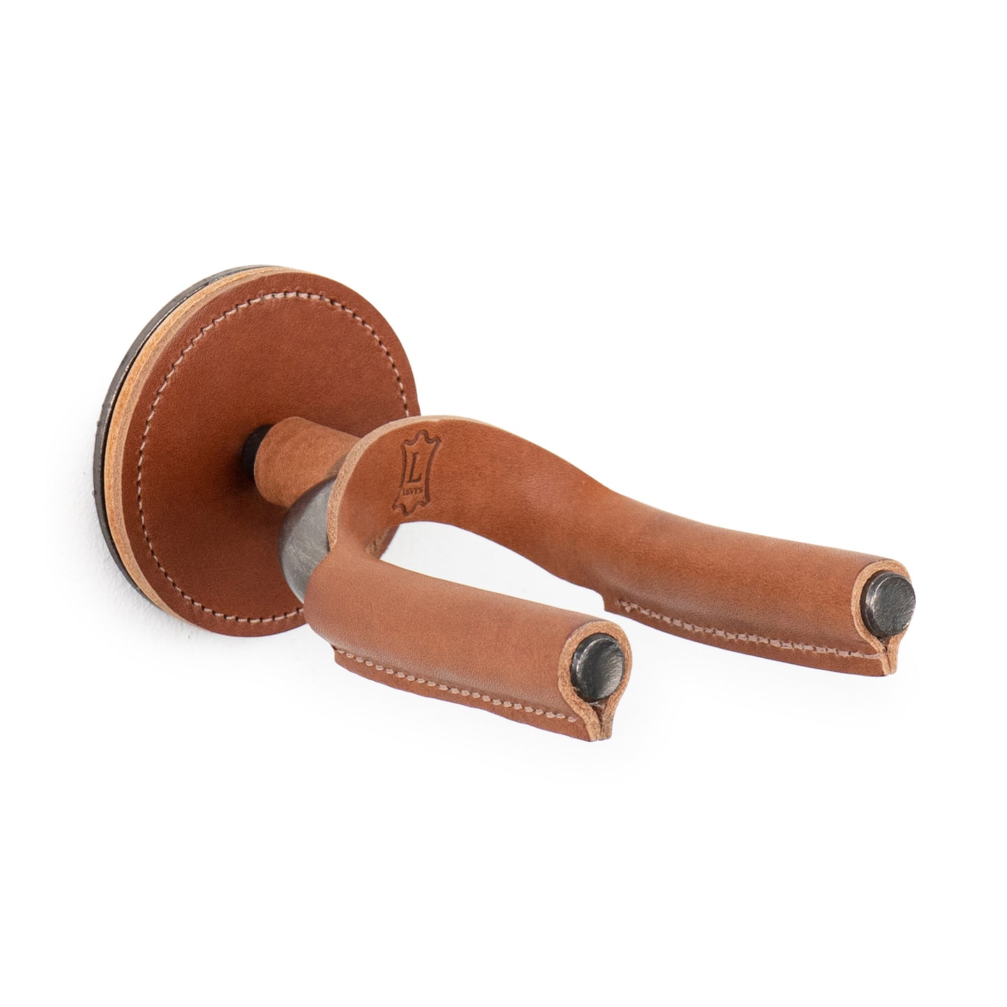 Smoke Forged Guitar Hanger w/ Tan Leather