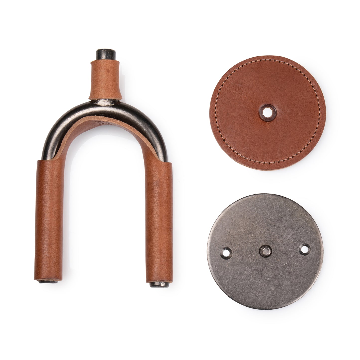 Smoke Forged Guitar Hanger w/ Tan Leather