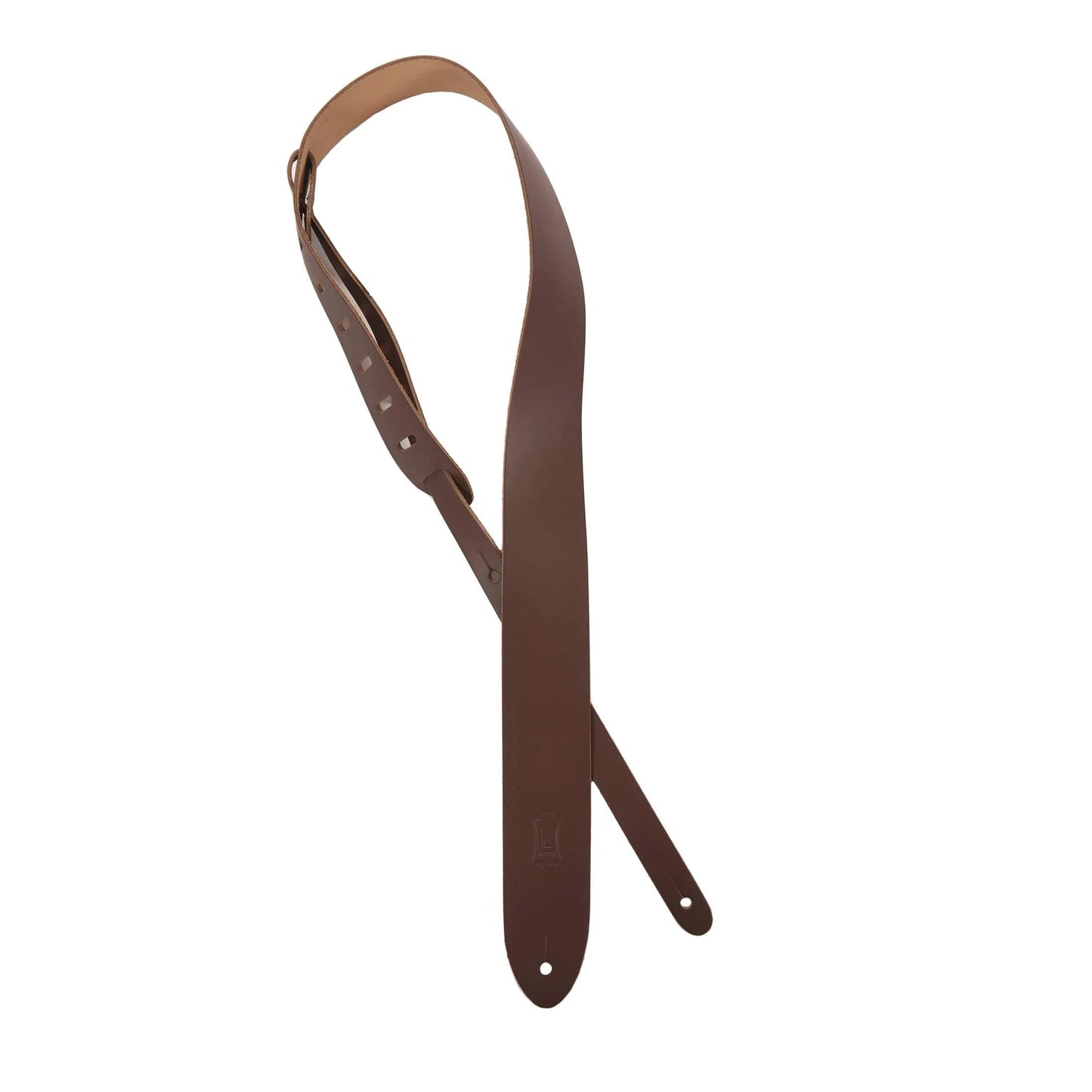 Levy's Leathers - M12-TAN - 2" Wide Tan Top Grain Leather Guitar Strap.