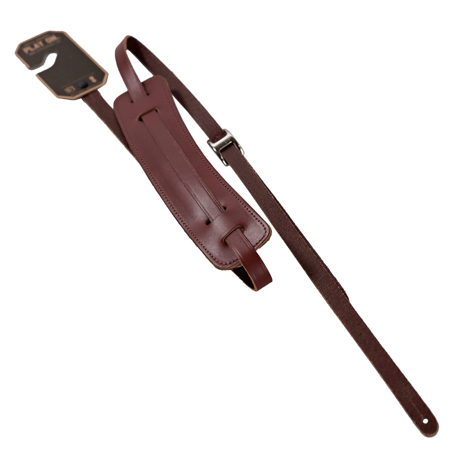 Levy's Leathers - M25-BRN - 5/8" Wide Brown Veg-tan Leather Guitar Strap.