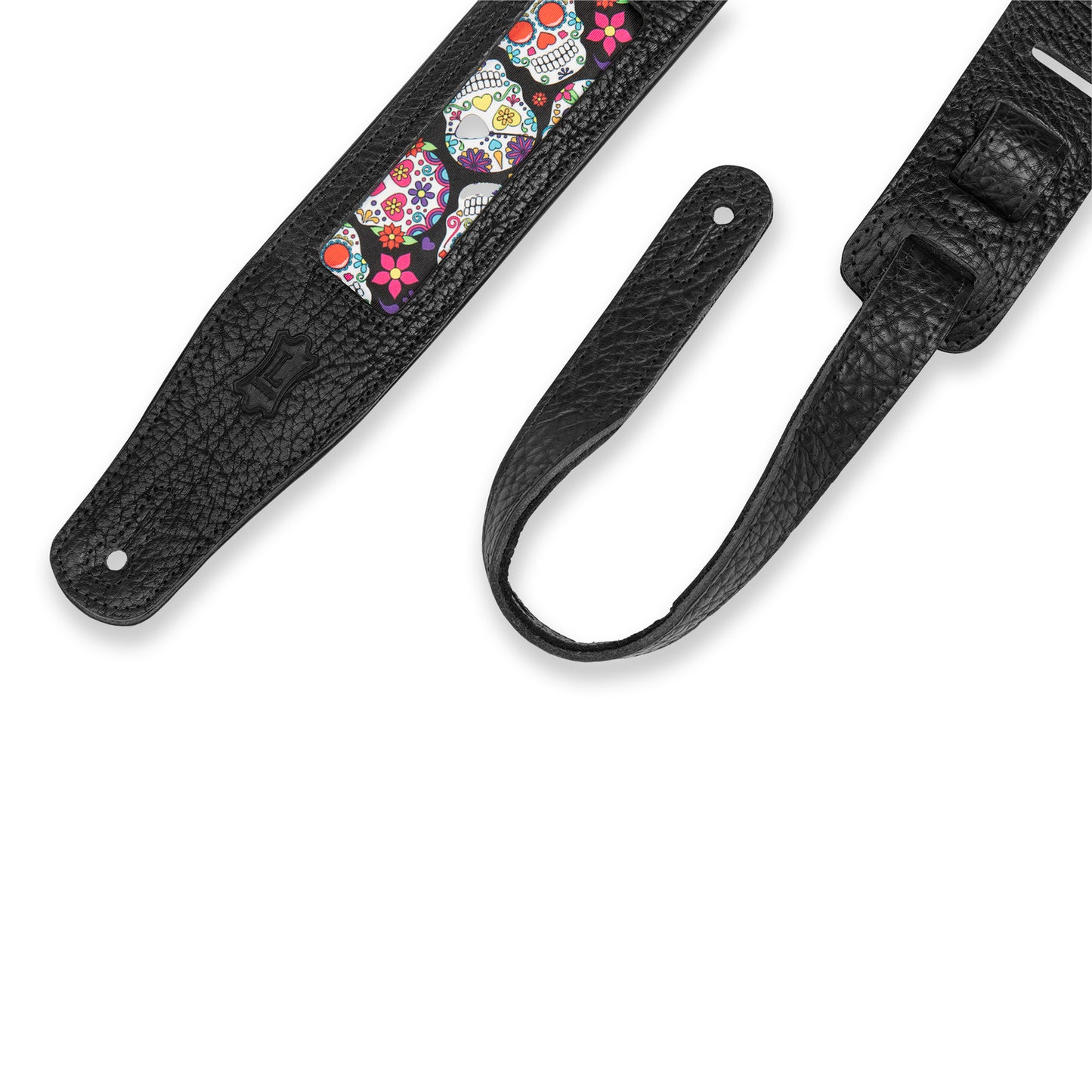 Levy's Calaca Black Leather 2.5"Strap - Eyes
