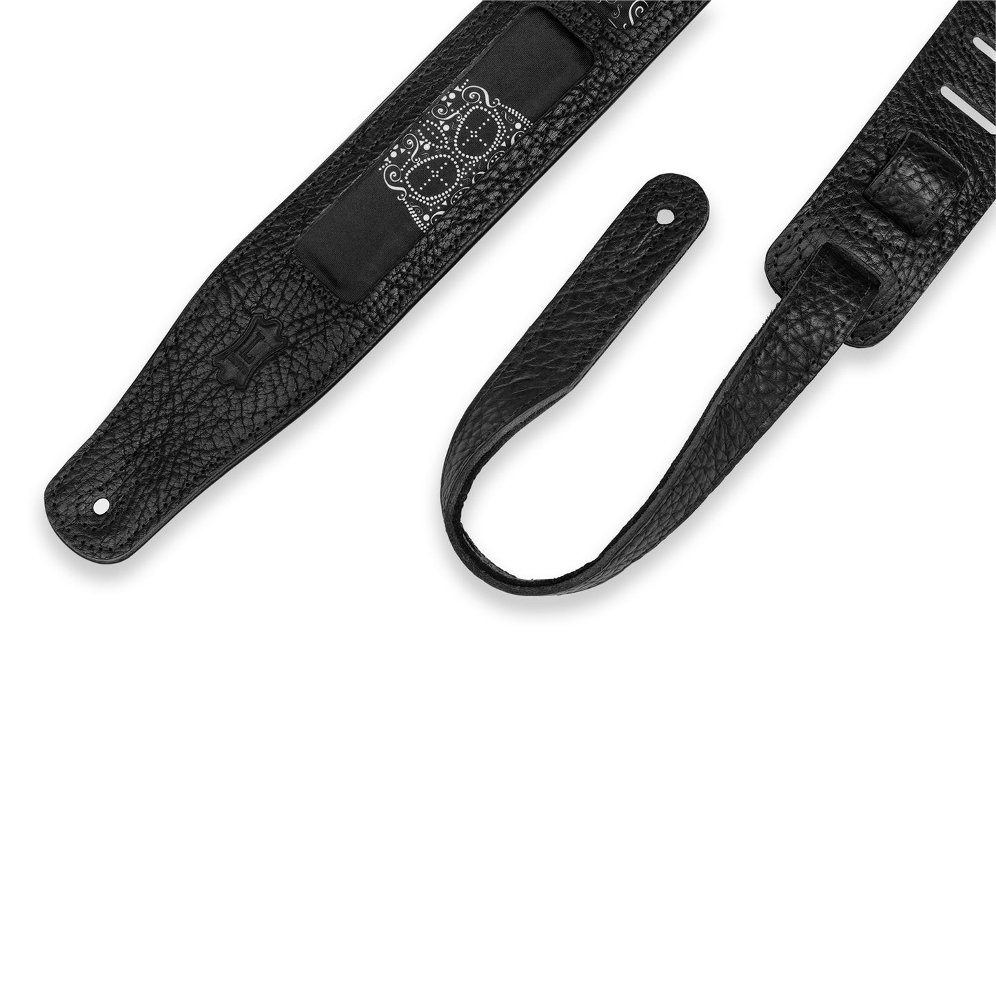 Levy's Calaca Black Leather 2.5"Strap - Skulls