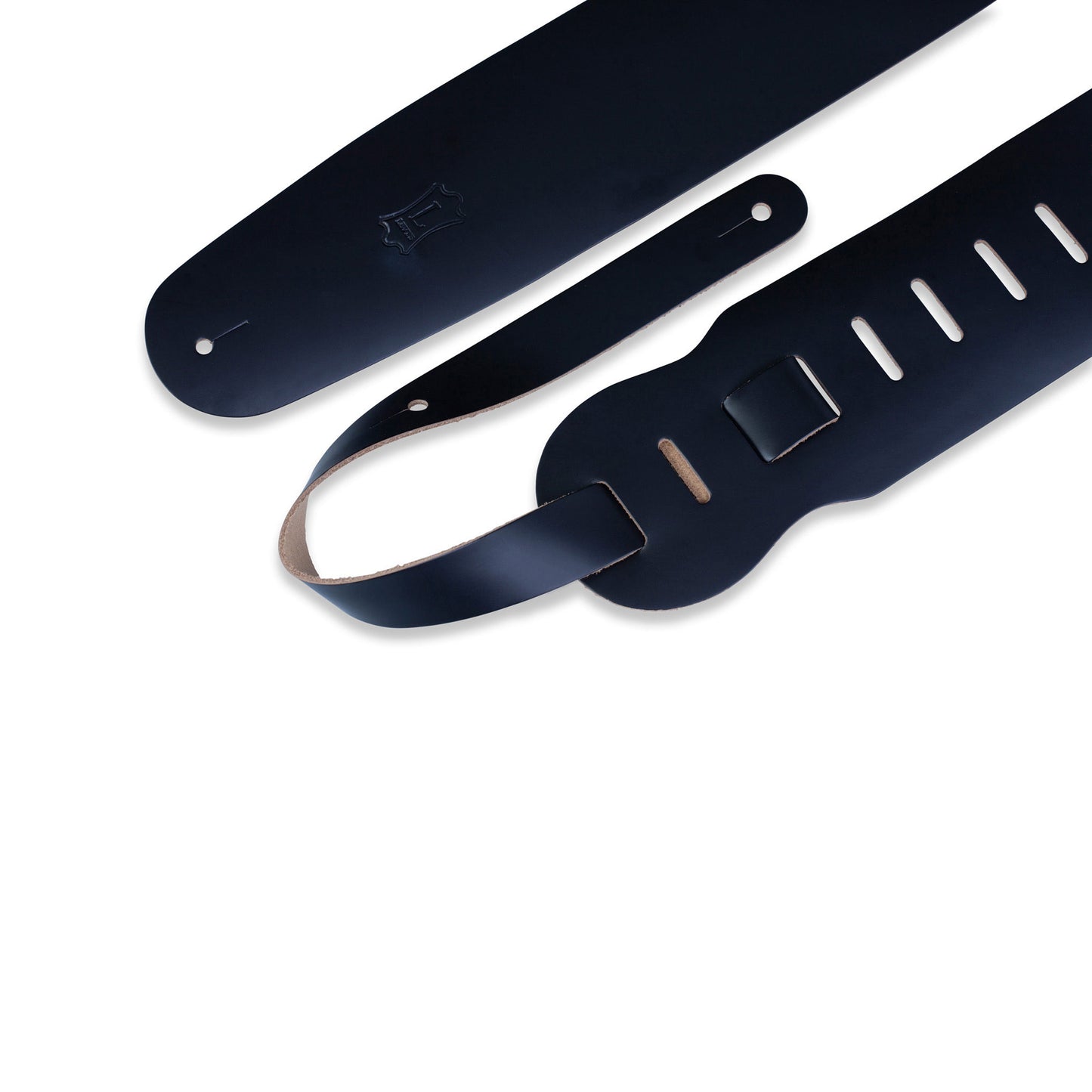 Levy's Leathers - M4-BLK - 3 1/2" Wide Black Genuine Leather Bass Strap