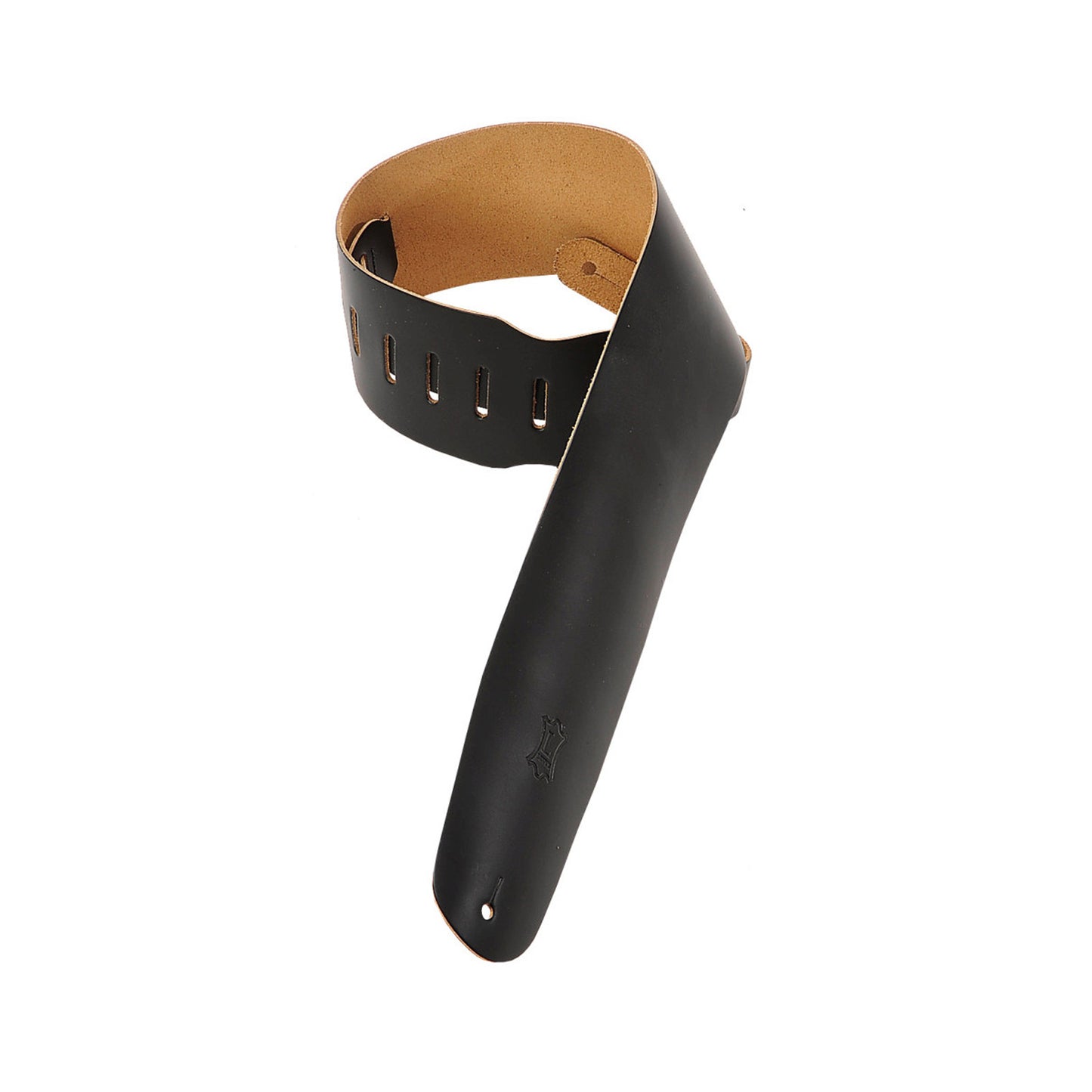 Levy's Leathers - M4-BLK - 3 1/2" Wide Black Genuine Leather Bass Strap