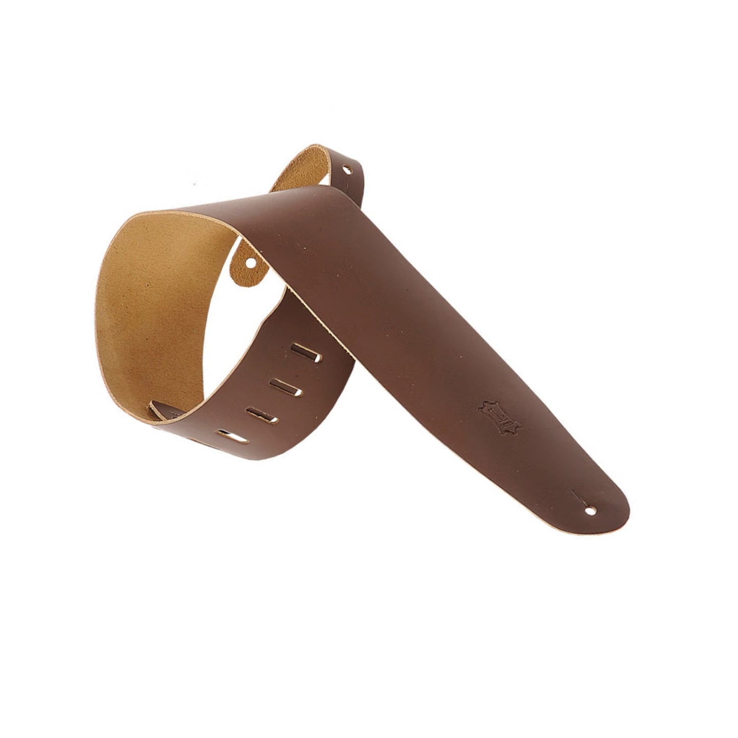 Levy's Leathers - M4-BRN - 3 1/2" Wide Brown Genuine Leather Bass Strap