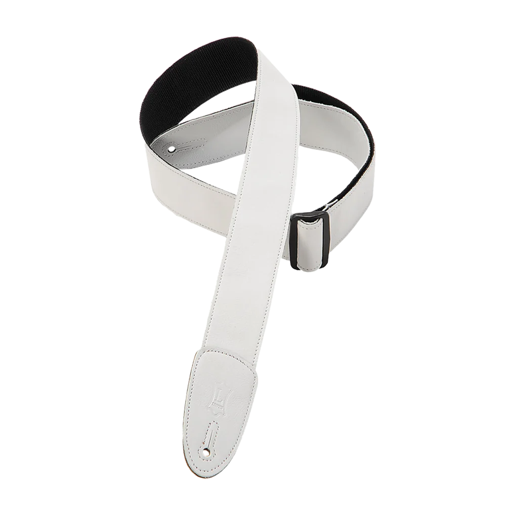 Levy's Leathers - M7GP-WHT - 2" Wide White Garment Leather Guitar Strap