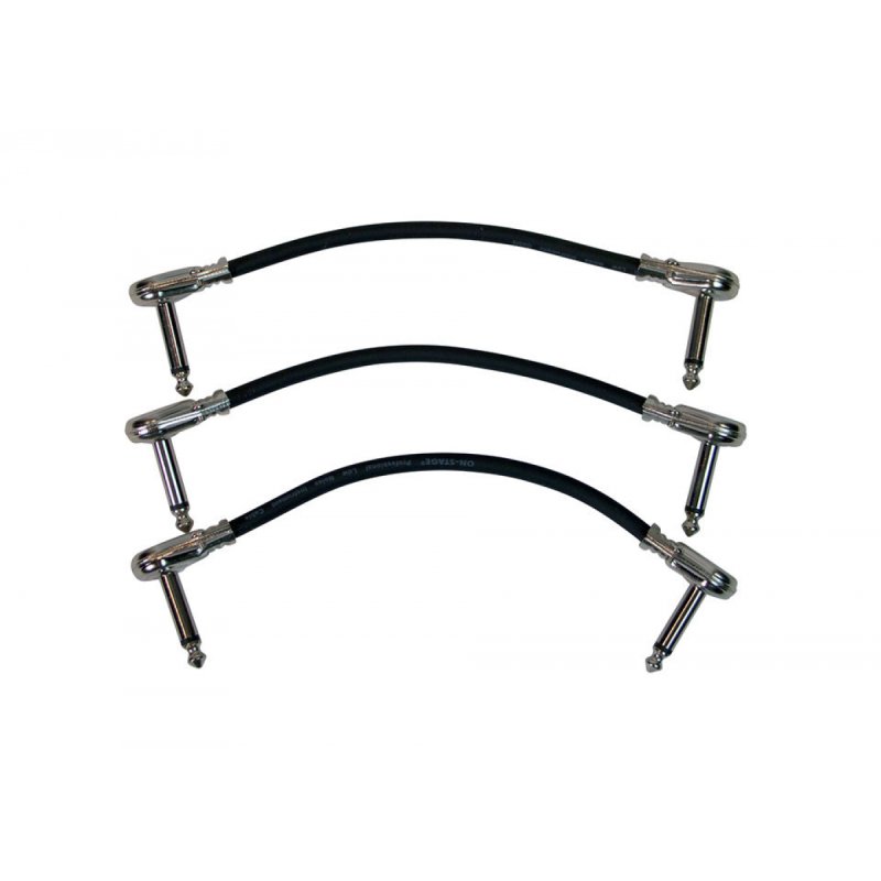 6" Patch Cable w/ Pancake Connectors (Black) - 3 Pack