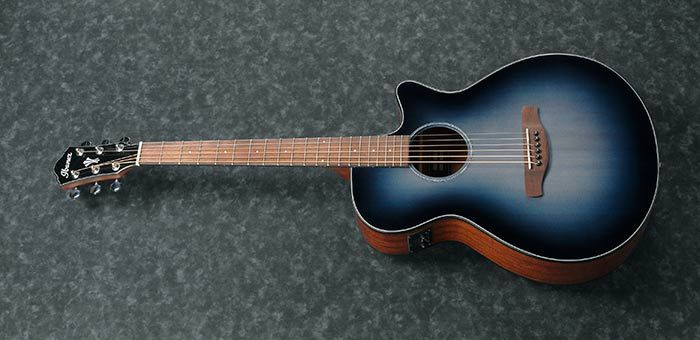 Ibanez AEG50 Acoustic-Electric Guitar in Indigo Blue Burst High Gloss