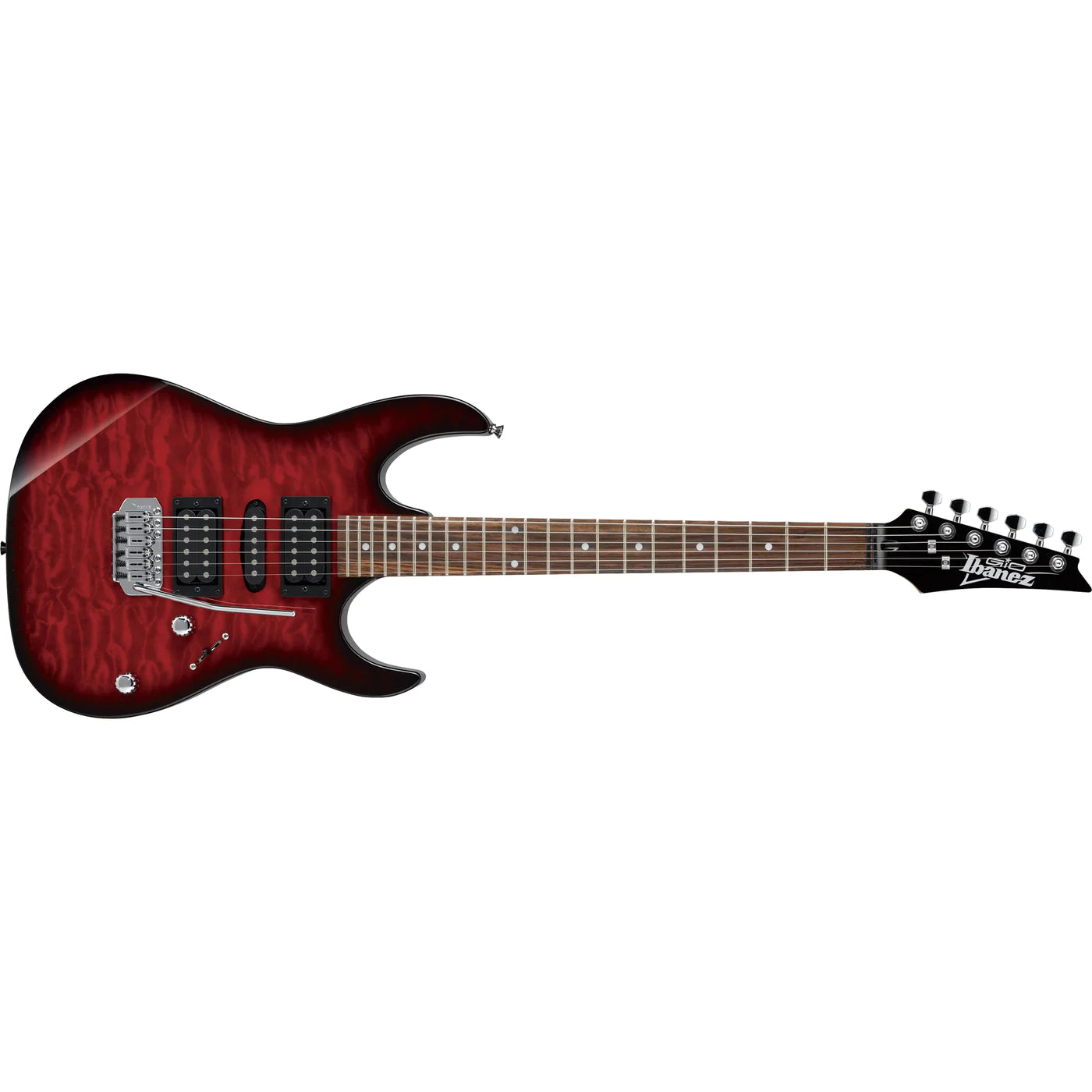 Ibanez Gio GRX70QA Electric Guitar - Transparent Red Burst