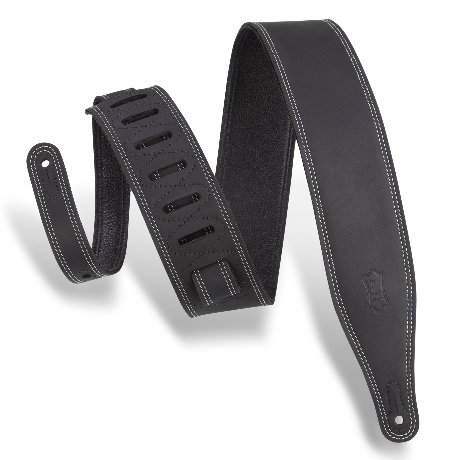 Levy's M7GP Garment Leather Guitar Strap - Black