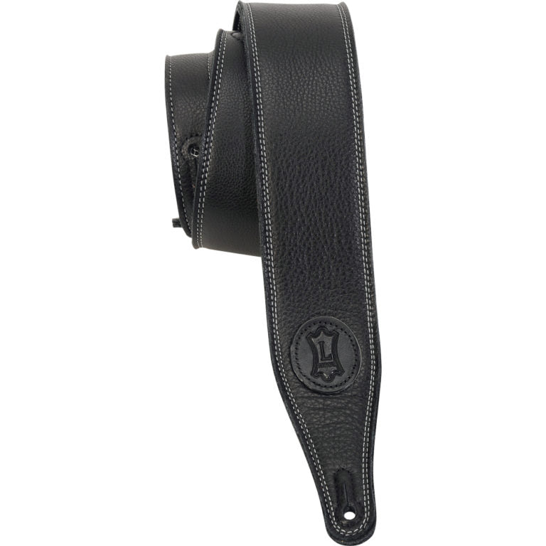 Levy's Leathers - M17SS-BLK - 2 1/2" Wide Black Garment Leather Guitar Strap.