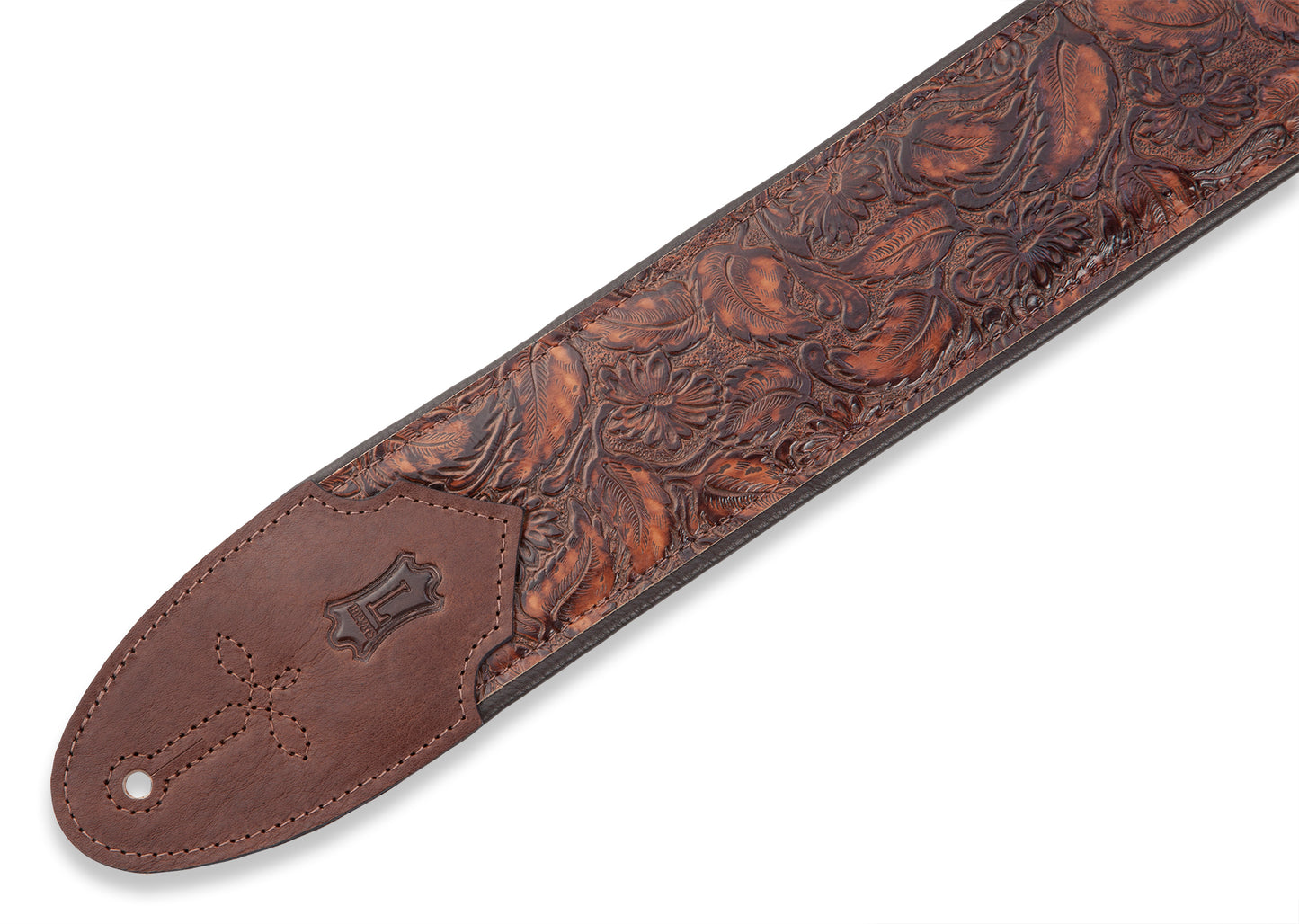 Levy's Leathers - M4WP-006 - 3" Wide Embossed Leather Guitar Strap