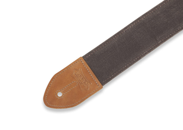 2" Wide Waxed Canvas Guitar Strap