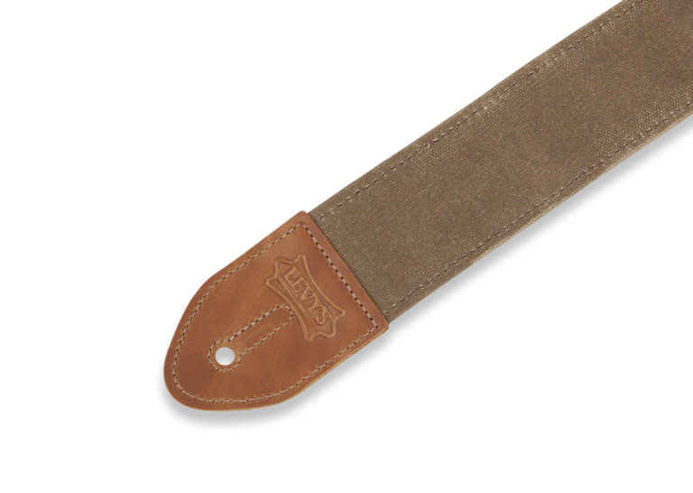 Levy's Leathers - M7WC-TAN - 2" Wide Waxed Canvas Guitar Strap
