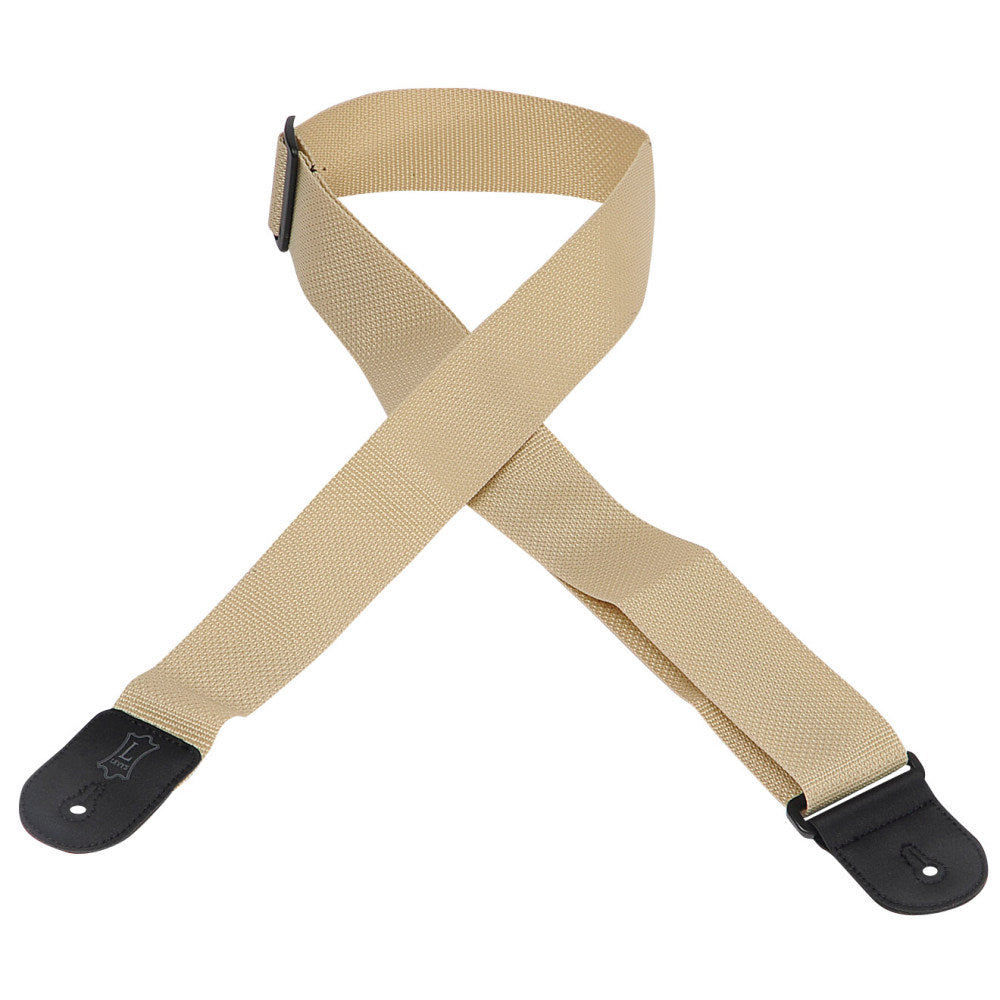 Levy's Leathers - M8POLY-TAN - 2" Wide Tan Polypropylene Guitar Strap.