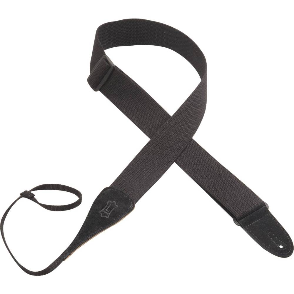 Levy's Leathers - MC8A-BLK - 2" Wide Black Cotton Guitar Strap.