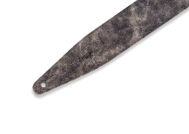 Levy's Leathers - MG317BOG-BLK - 2 1/2" Black Garment Leather Guitar Strap