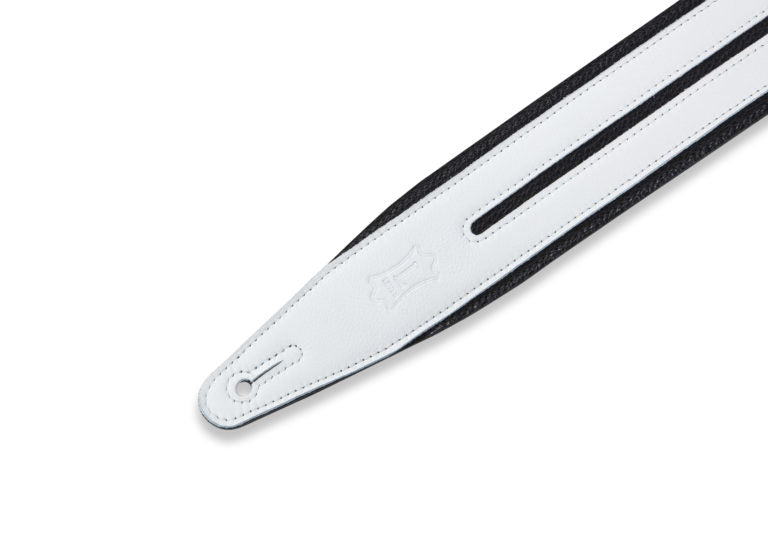 Levy's Leathers - MG317DRS-BLK_WHT - 2 1/2" Wide Black Garment Leather Straps