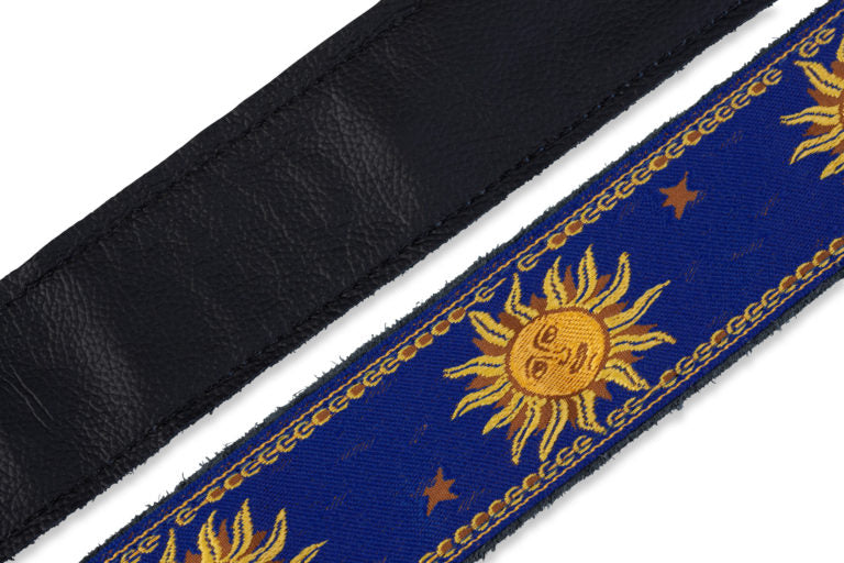 Levy's Leathers - MPJG-SUN-BLU - 2" Wide Blue Jacquard Guitar Strap