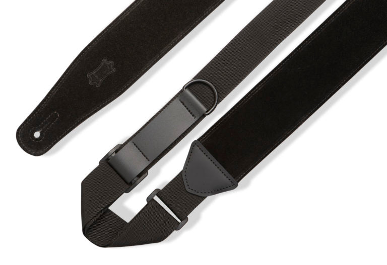Levy's Leathers - MRHSP-BLK - 2.5" Wide Suede RipChord™ Guitar Strap