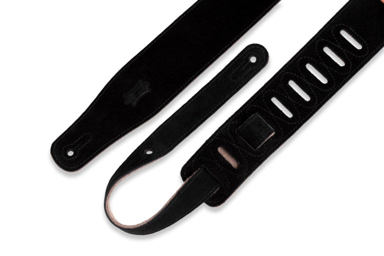 Levy's Leathers - MS26-BLK 2 1/2" Wide Black Suede Guitar Strap