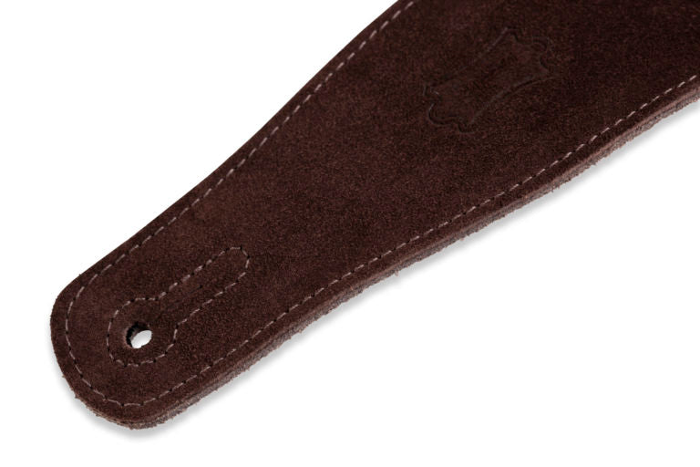 Levy's Leathers - MS26-BRN - 2 1/2" Wide Brown Suede Guitar Strap