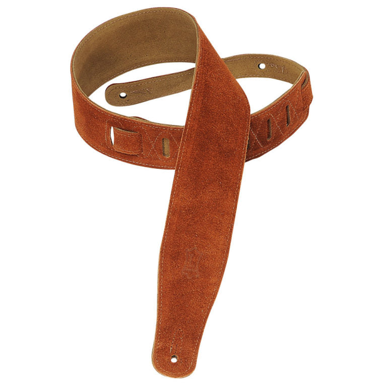 Levy's Leathers - MS26-CPR - 2 1/2" Wide Copper Suede Guitar Strap.