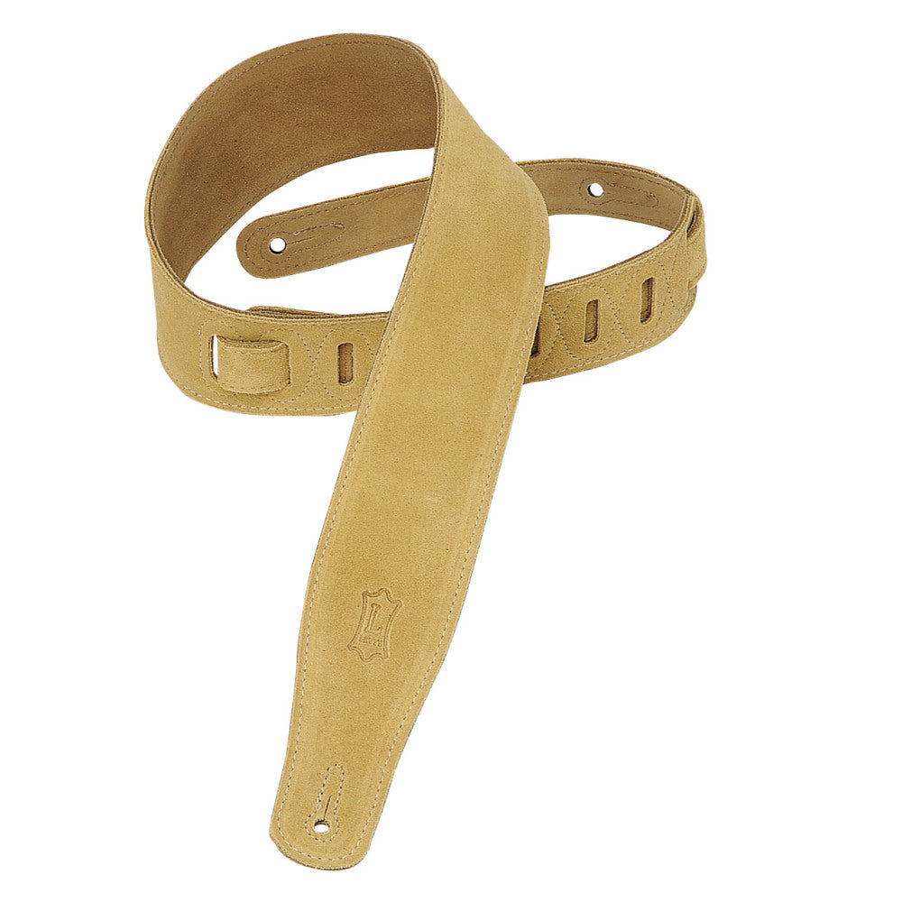 Levy s Leathers MS26 TAN 2 1 2 Wide Tan Suede Guitar Strap Risko Music