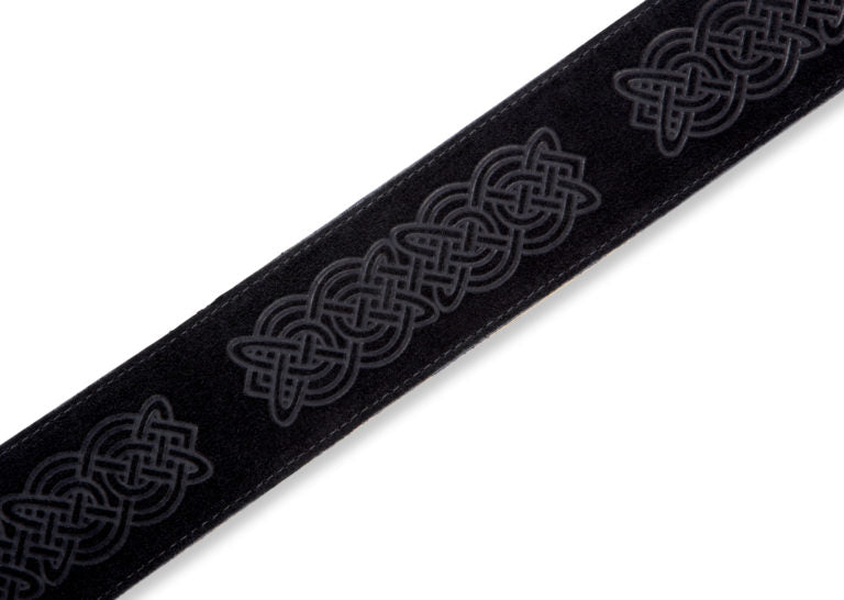 Levy's Leathers - MS26CK-BLK - 2 1/2" Wide Black Suede Leather Guitar Straps