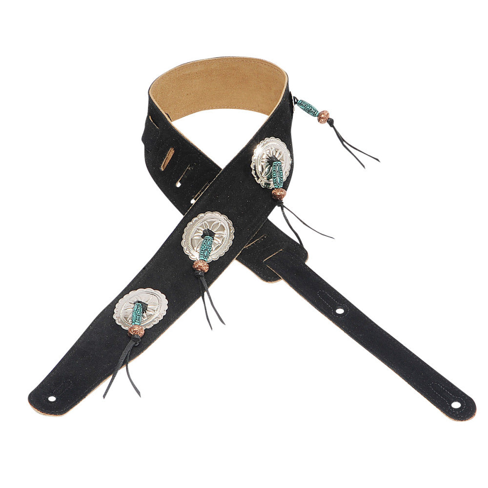 Levy's Leathers - MS26SF-BLK - 2 1/2" Wide Black Suede Guitar Strap