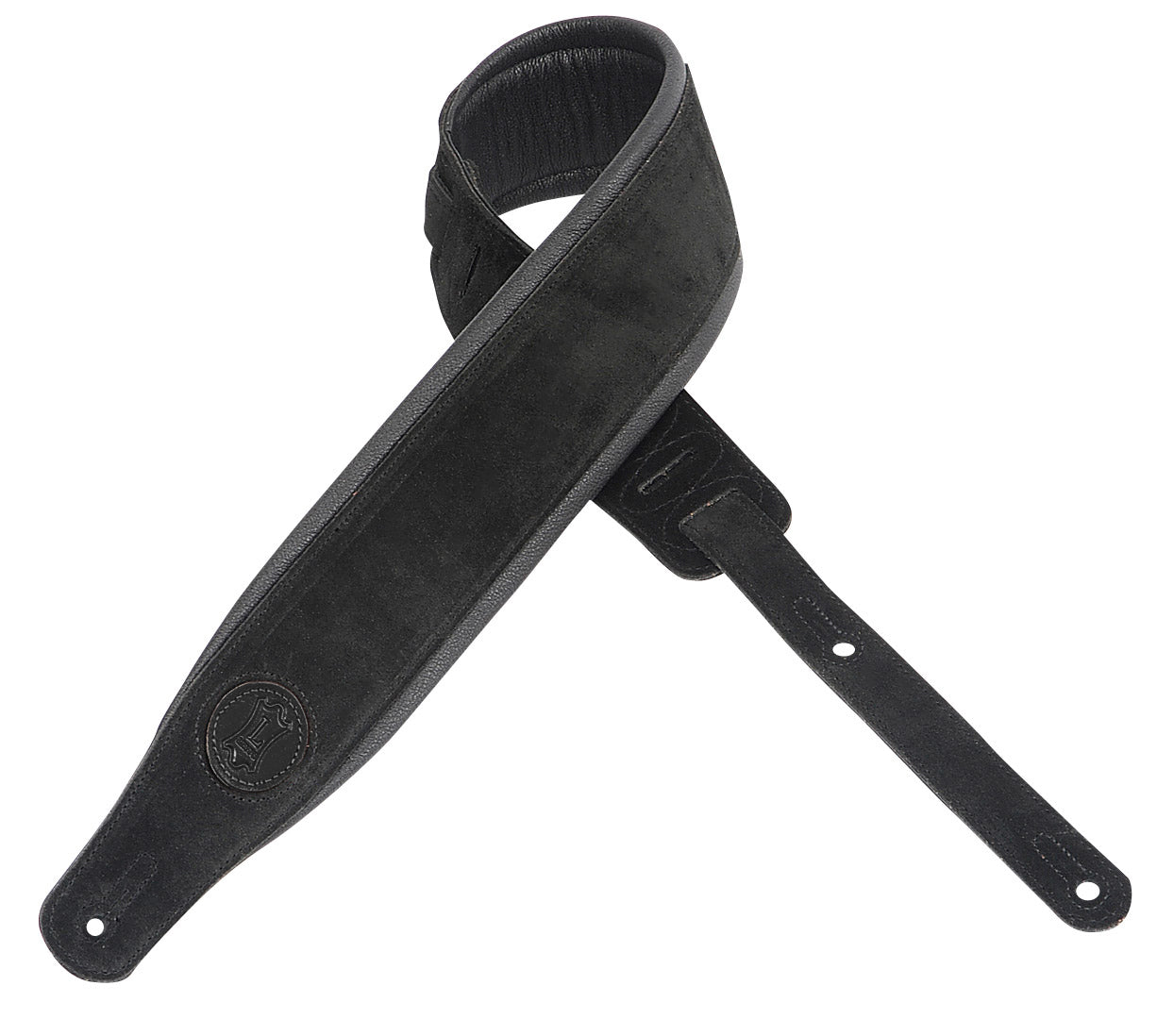 Levy's Leathers - MSSB2S-BLK - Wide Black Suede Guitar Strap