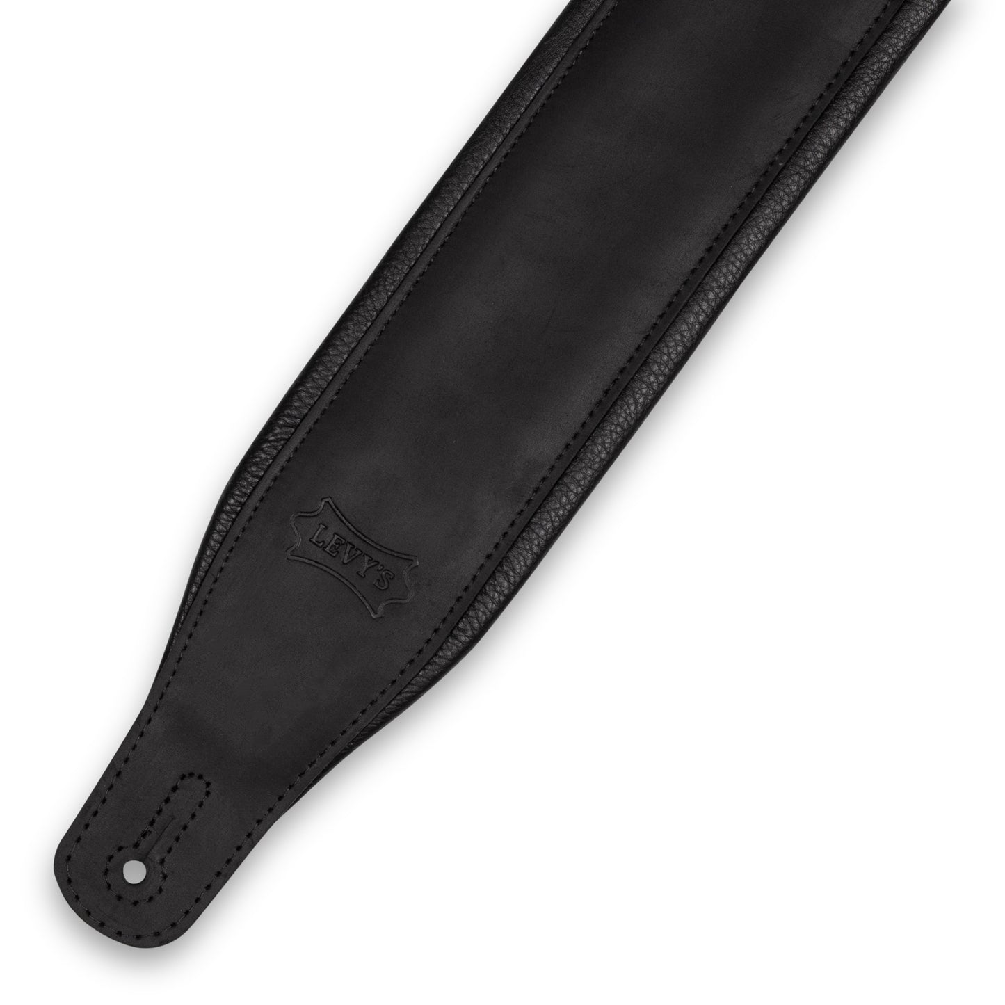 Levy's Leathers - PM32BH-BLK - 3.25" Wide Butter Leather Guitar Strap - BLK