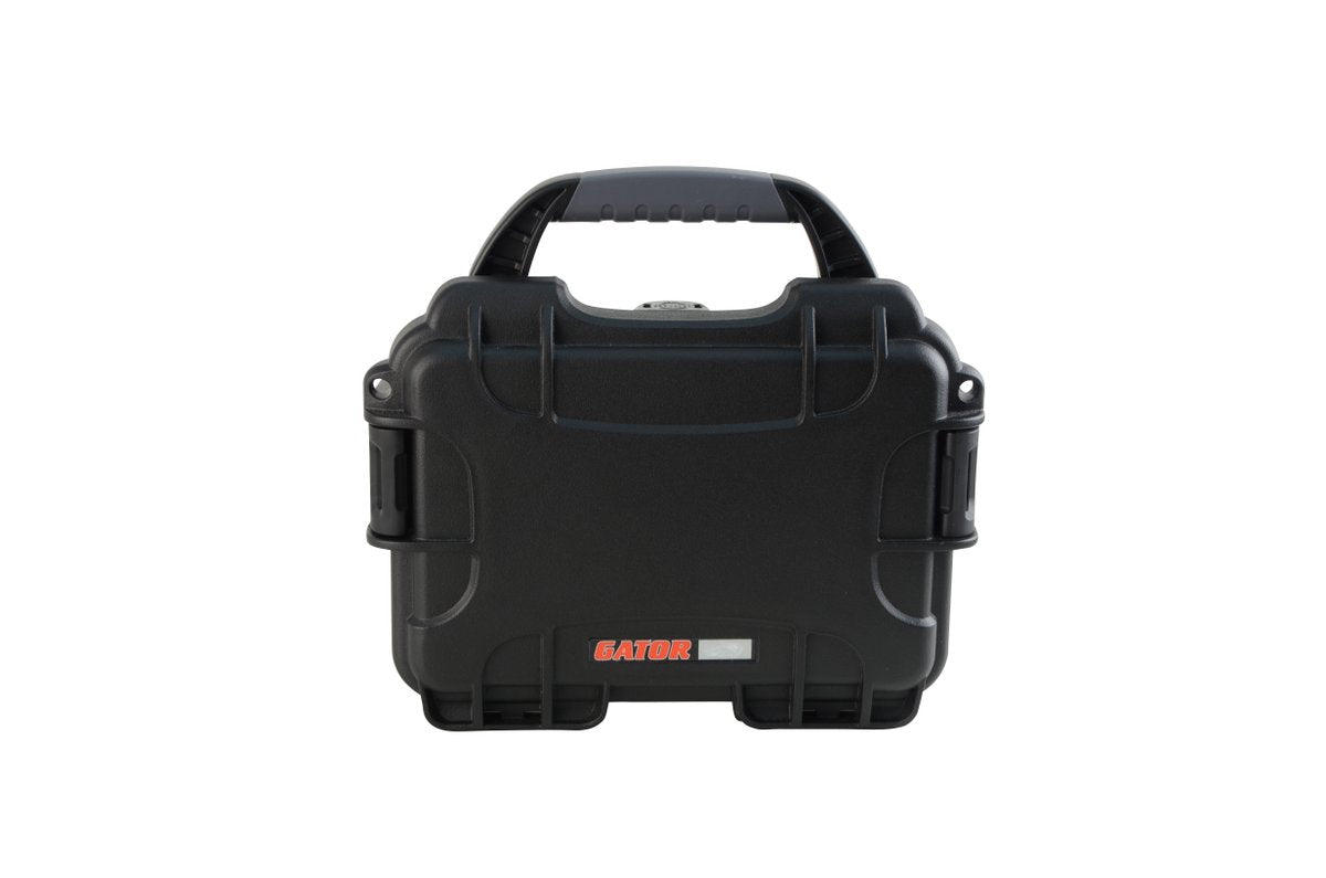 Black Waterproof Injection molded case, with interior dimensions of 7.4" x 4.9" x 3.1". NO FOAM