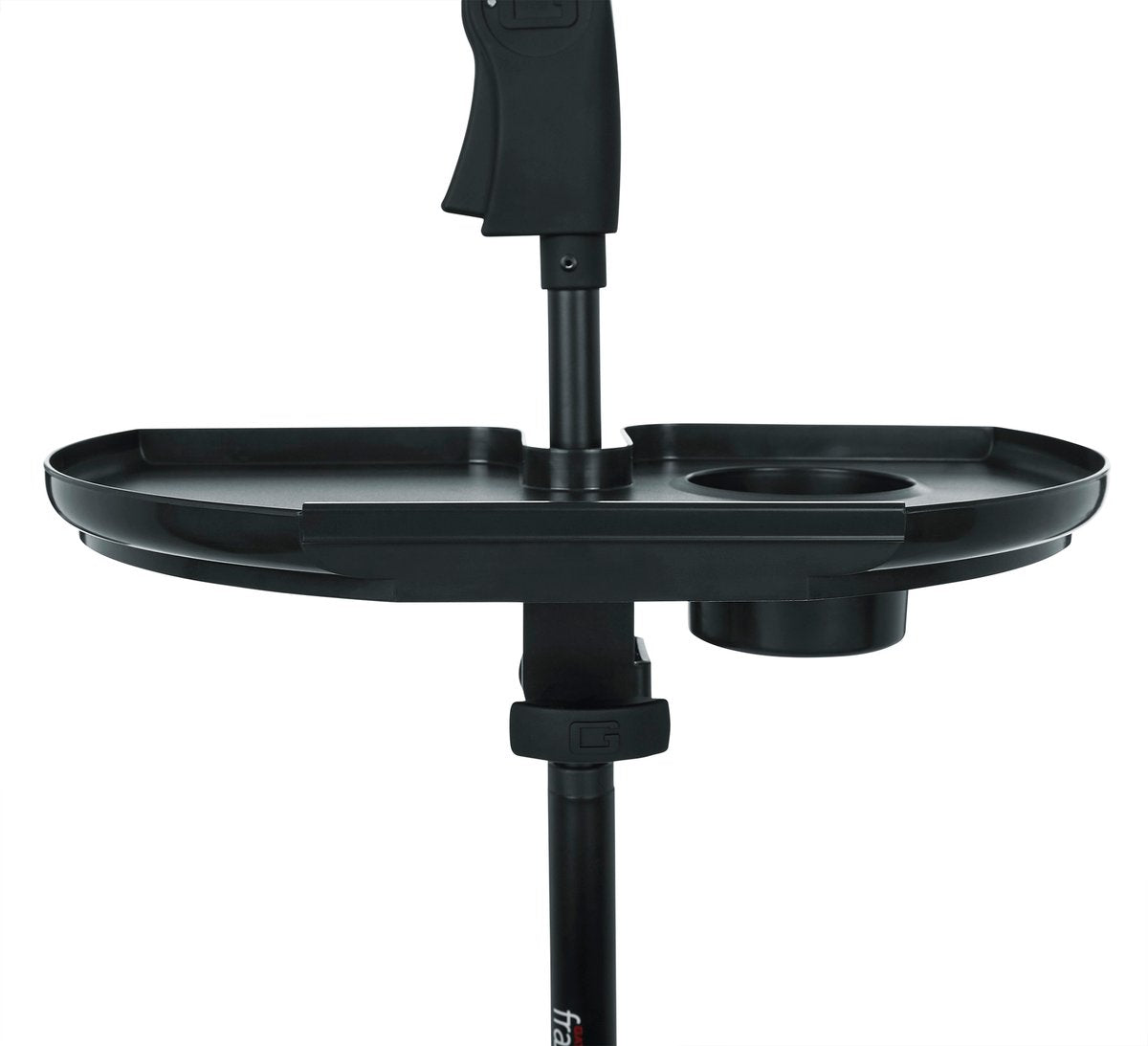Frameworks Extra Large Microphone Stand Accessory Tray with Drink Holder and Guitar Pick Tab