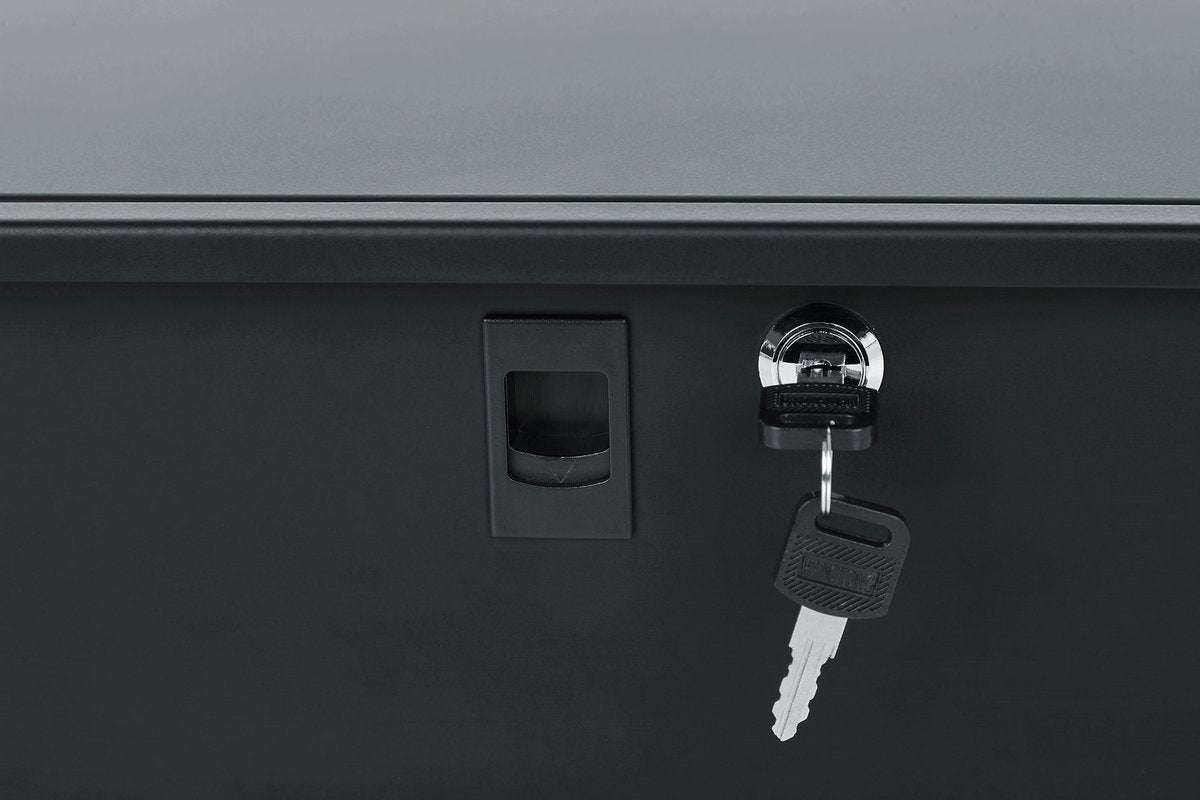 Gator Rackworks Rack Drawer; 14.2" Deep; Lockable; Interior has Insert for 10 Microphones; 2U