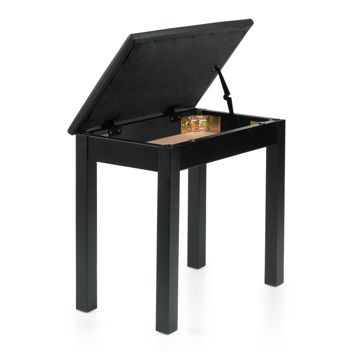 Deluxe Wooden Keyboard & Piano Bench with Flip-Up Storage Compartment – Black Color