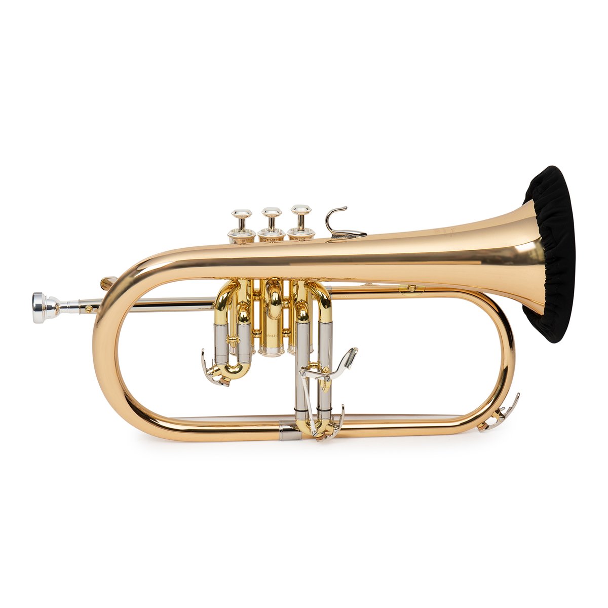 Double-Layer Wind Instrument Cover for Bell Sizes Ranging from 5.25 to 6.75-Inches (Black Color)