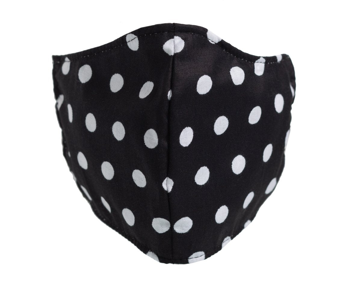 Reusable and Washable Face Mask in Polka Dot Style