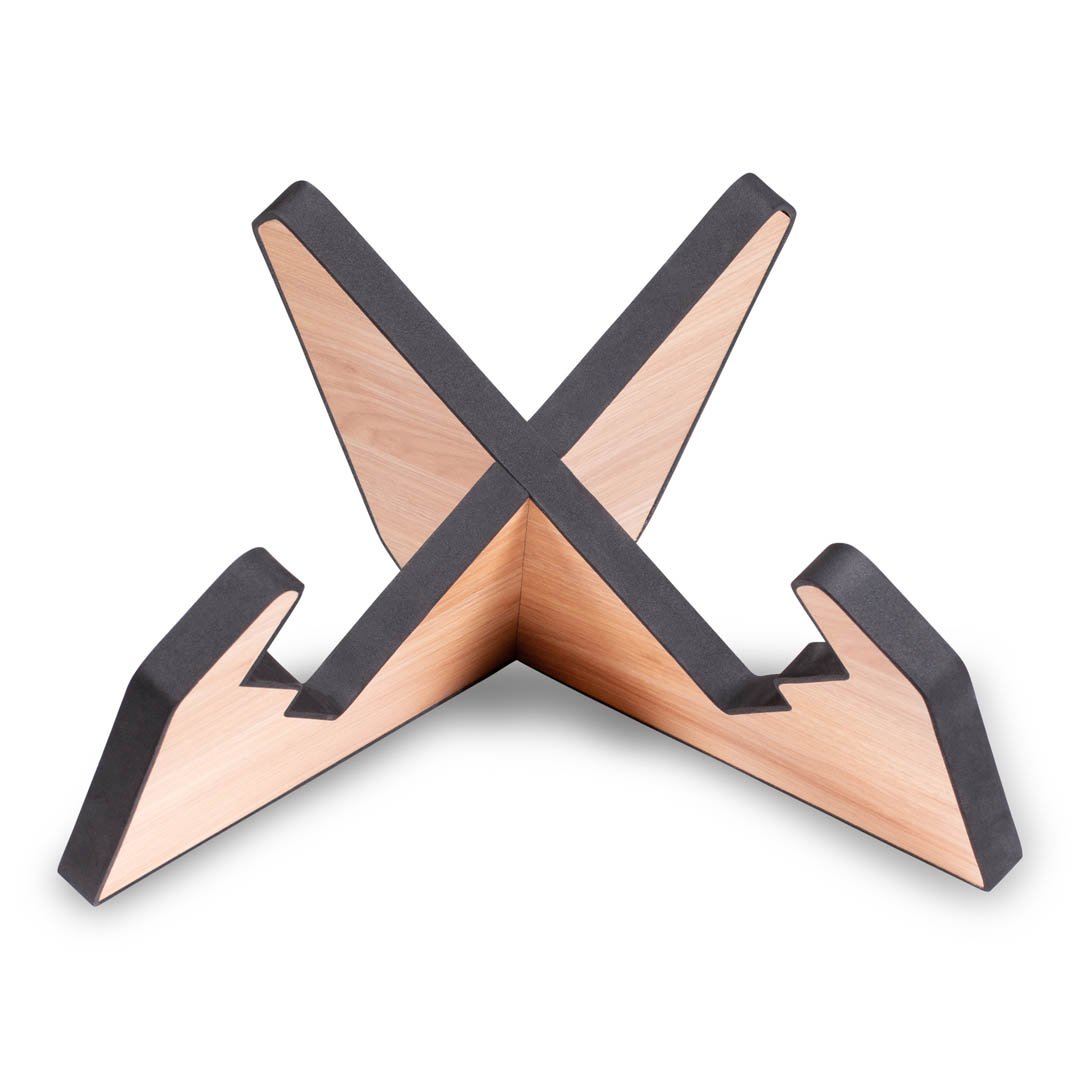 Frameworks Elite Series Guitar Furniture X Stand – Maple Finish Frameworks Elite Series Guitar X Style Stand in Natural Maple Matte Finish