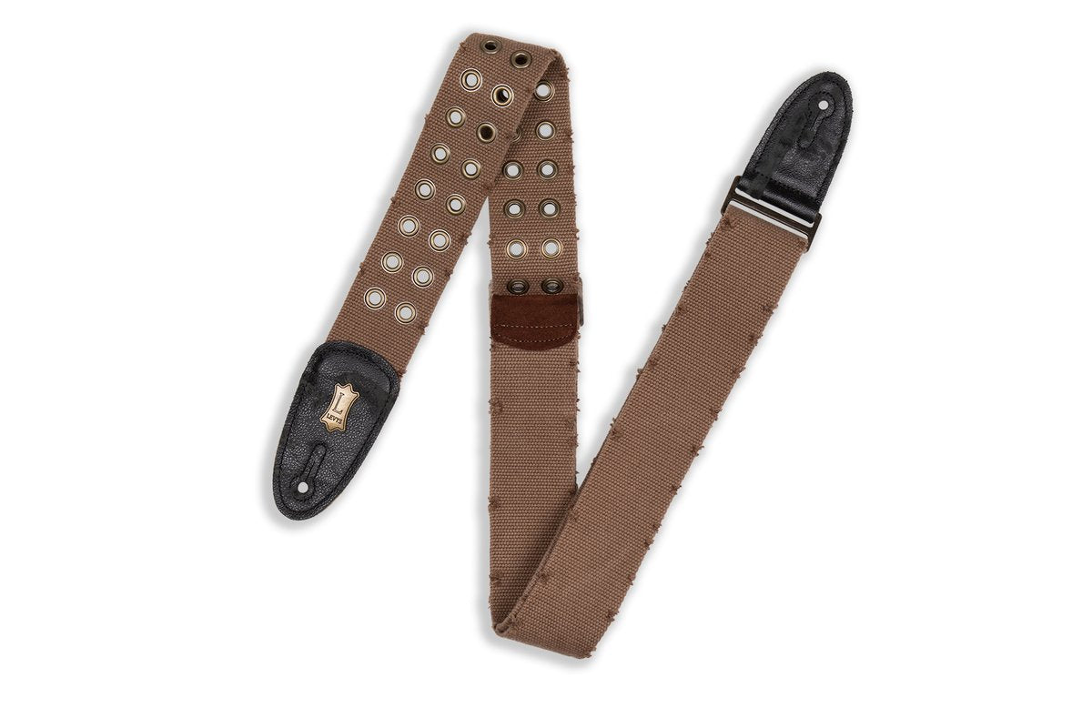2" Wide Brown Cotton Guitar Strap.