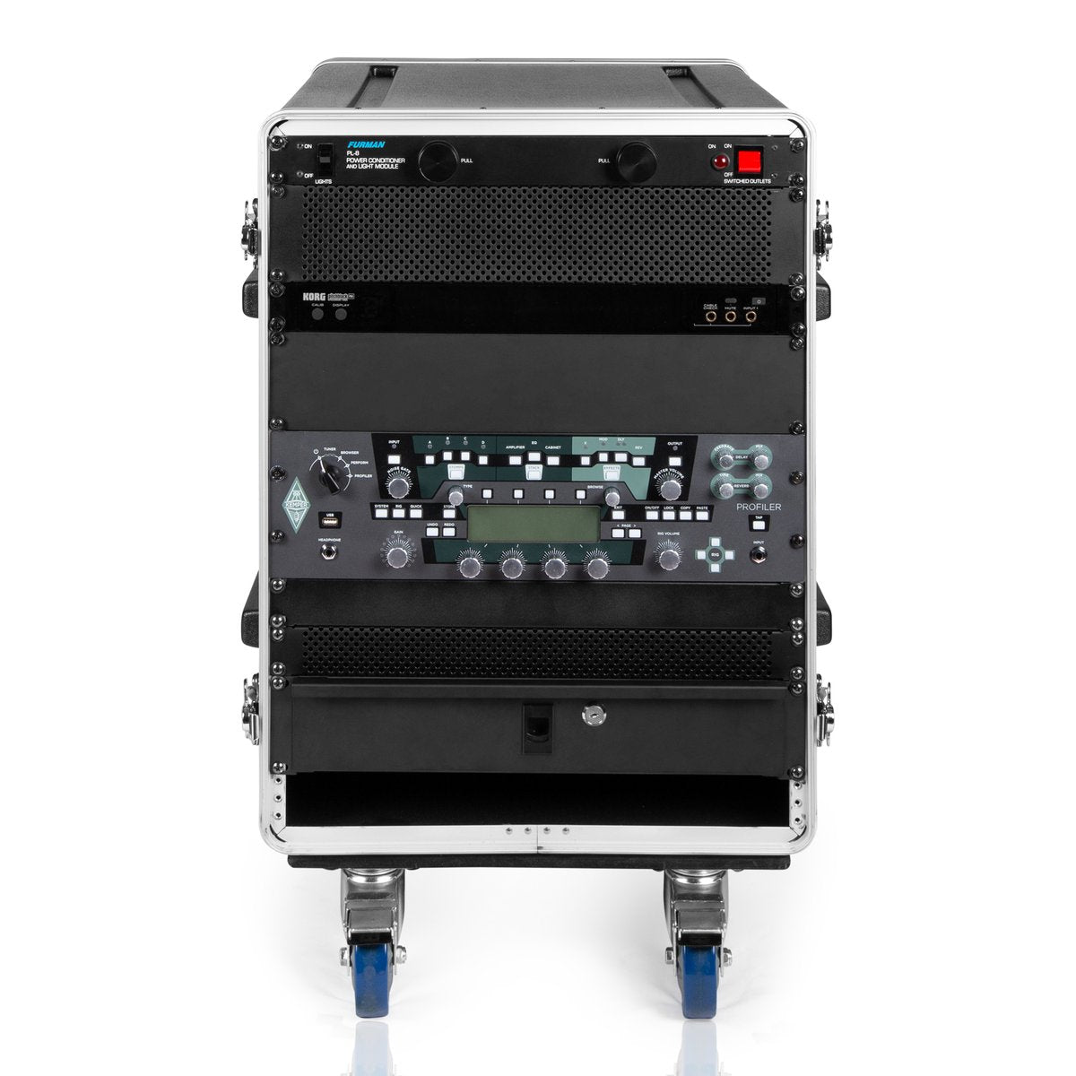 ATA Molded PE Rack w/ Casters; Fits Under Gator GRC Series; 14U; 21" Deep