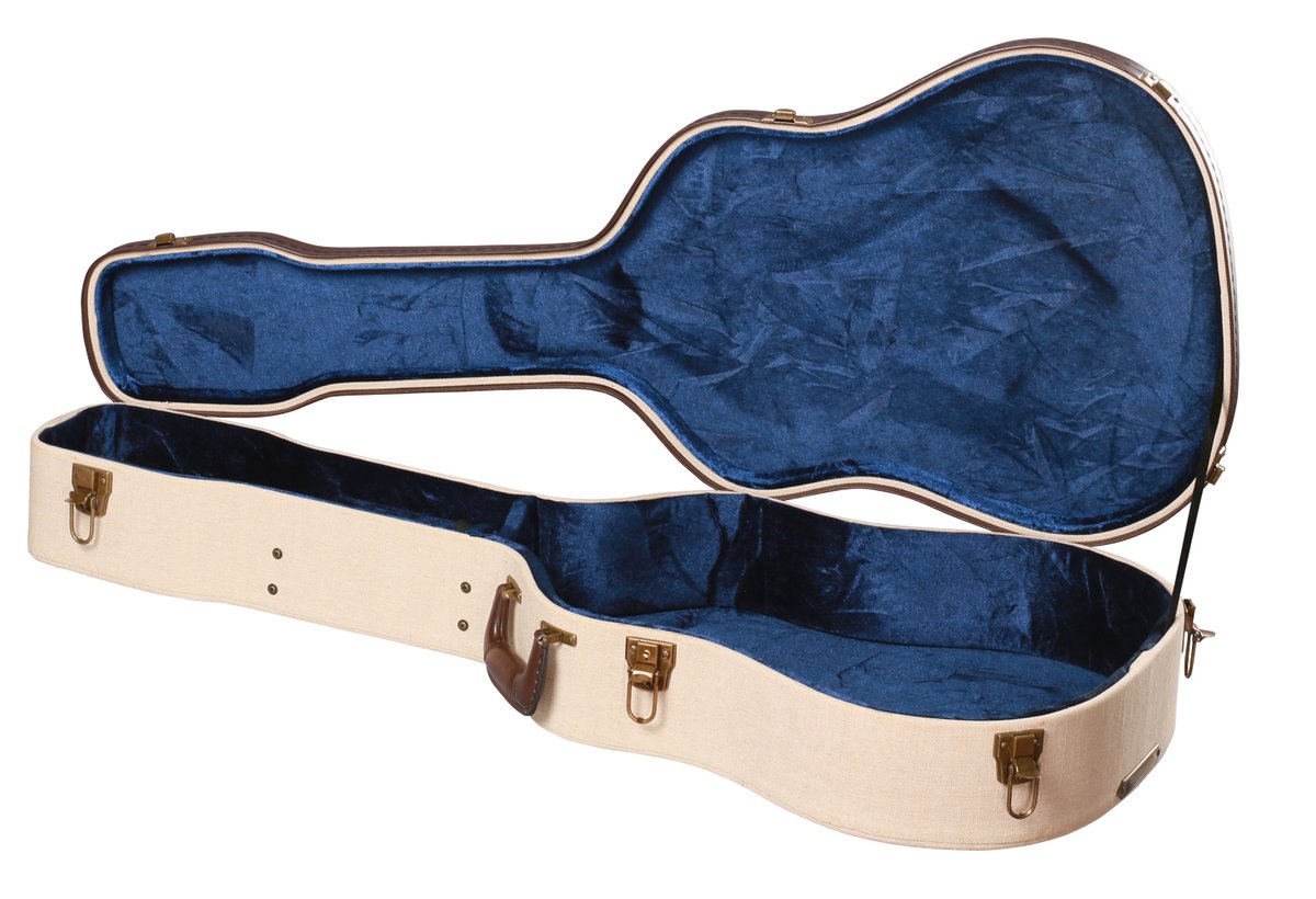 Deluxe Wood Case for Dreadnaught Acoustics; Journeyman Burlap Exterior