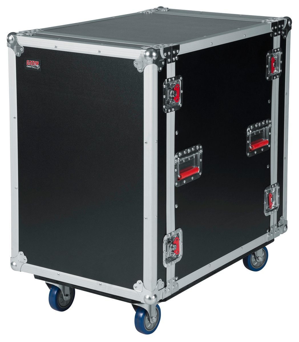 ATA Wood Flight Rack Case; 16U; 24" Deep; w/ Casters